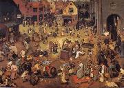 BRUEGEL, Pieter the Elder The fright between Carnival and Lent oil painting on canvas
